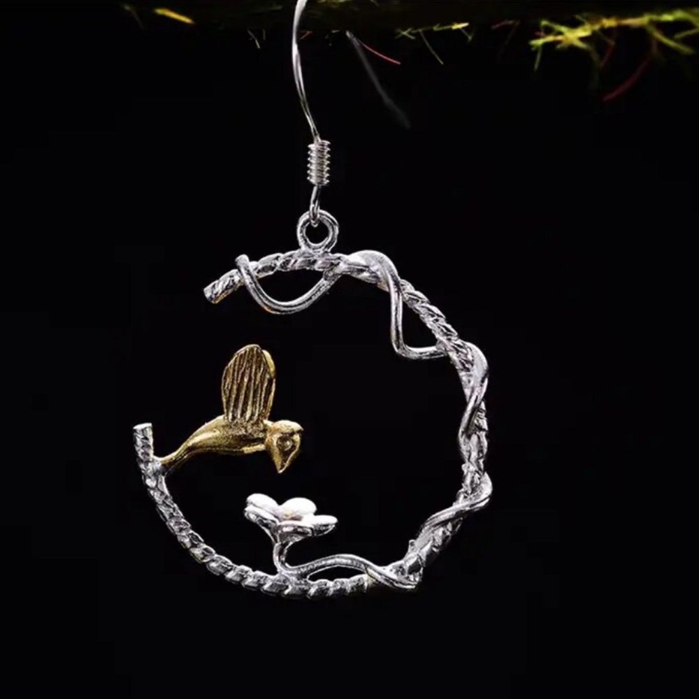 Artisan Handmade 925 Sterling Silver Songbird The Zephany Earrings - Picture 4 of 8
